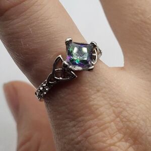 Celtic Square Solitaire Ring